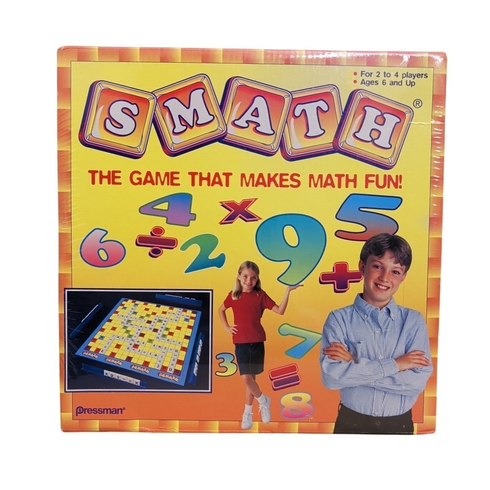 SMATH Board Game That Makes Math Fun! Pressman 2004 NEW